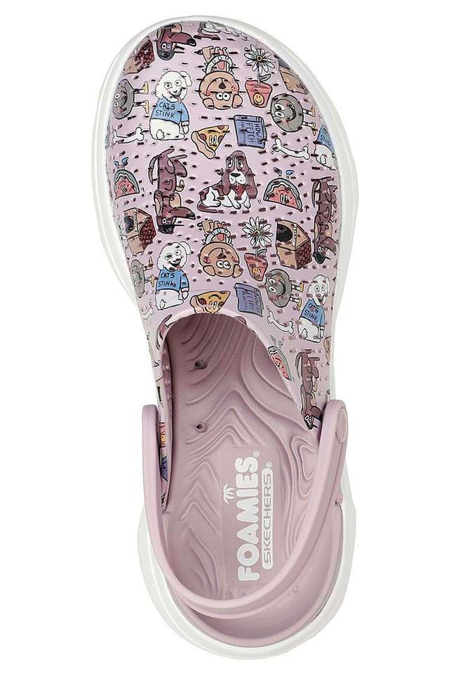 Buy Skechers Lavender Go Walk Foamies Pup Life EVA Slipon