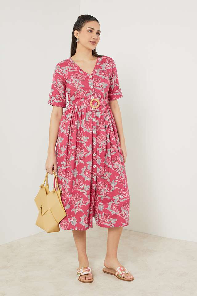 Printed-Rayon-V-Neck-Women-s-Ethnic-Dress