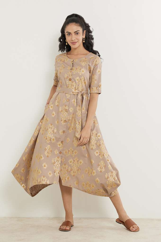 Printed-Cotton-Blend-Boat-Neck-Women-s-Ethnic-Dress