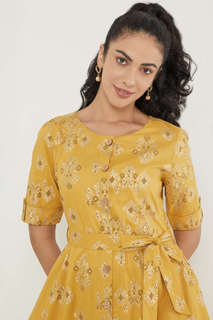 Printed-Cotton-Blend-Boat-Neck-Women-s-Ethnic-Dress