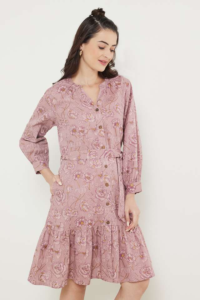 Printed-Cotton-Flex-Collar-Neck-Women-s-Ethnic-Dress