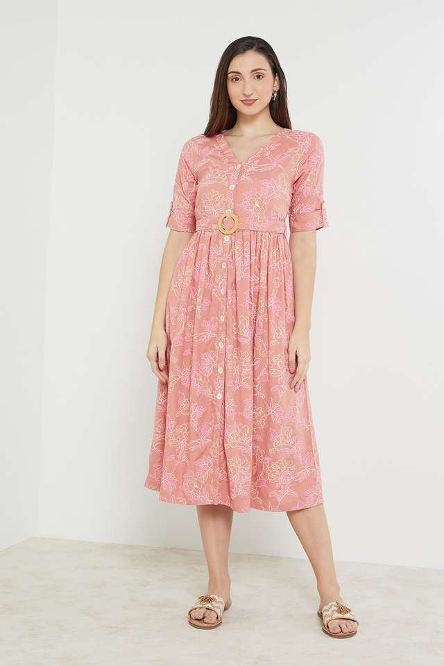 Printed-Rayon-V-Neck-Women-s-Ethnic-Dress