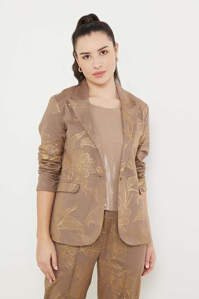 Printed-Collared-Flex-Women-s-Casual-Wear-Blazer