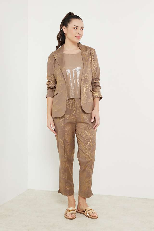 Printed-Collared-Flex-Women-s-Casual-Wear-Blazer