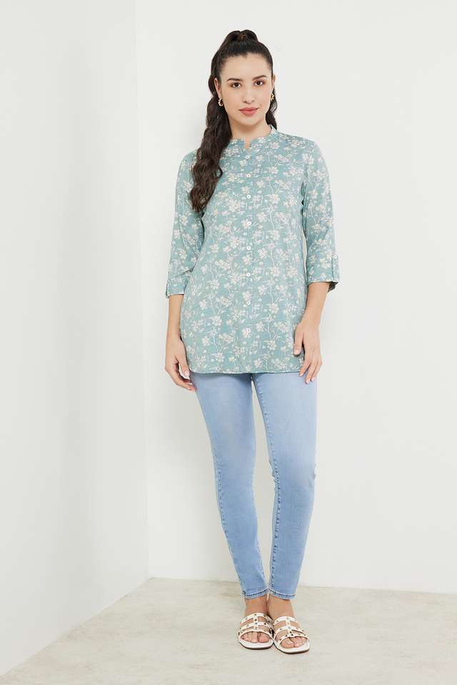 Printed-Rayon-Mandarin-Women-s-Tunic