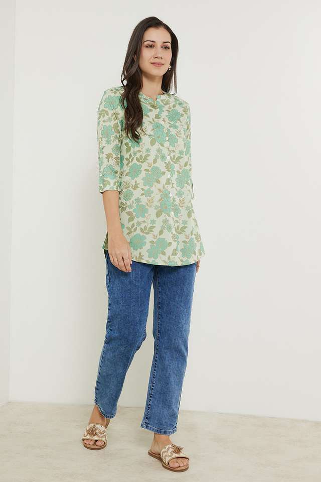 Printed-Rayon-Mandarin-Women-s-Tunic