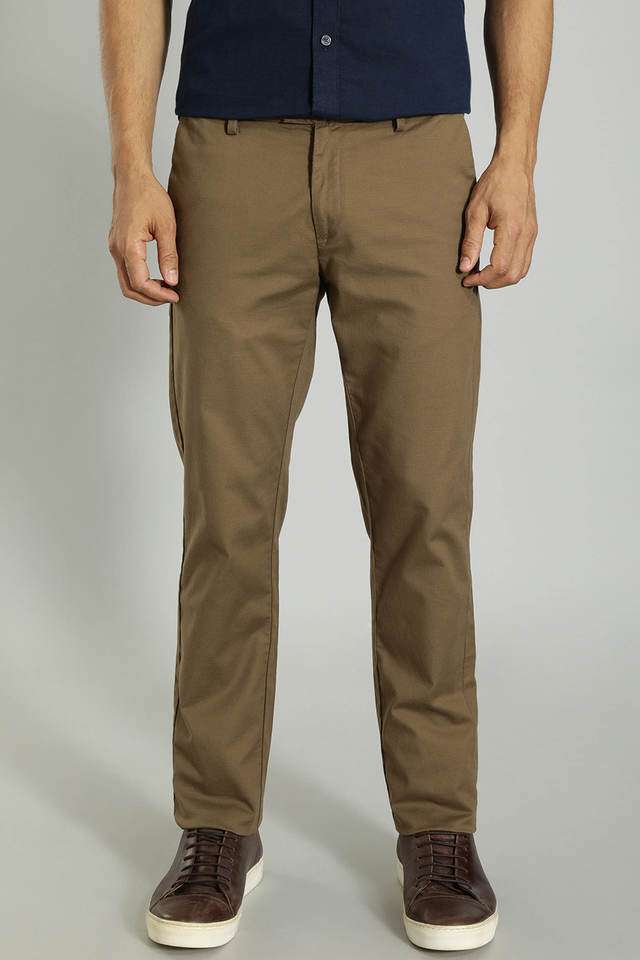 Solid-Cotton-Slim-Fit-Men-s-Casual-Trousers