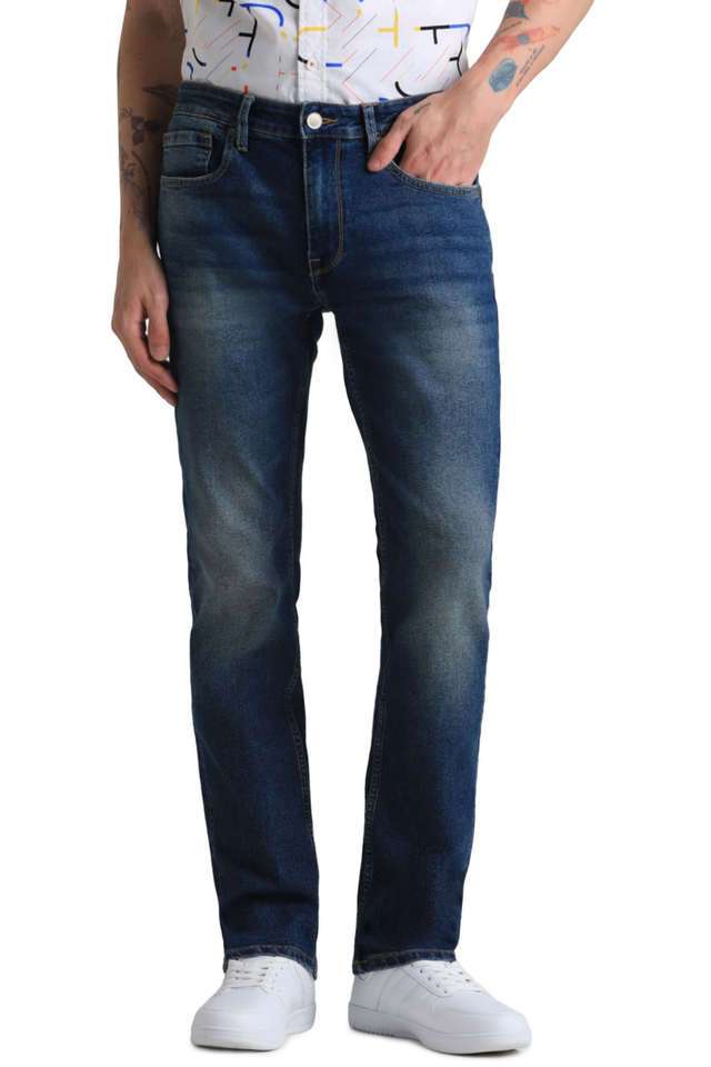 Mid-Wash-Cotton-Slim-Fit-Men-s-Jeans