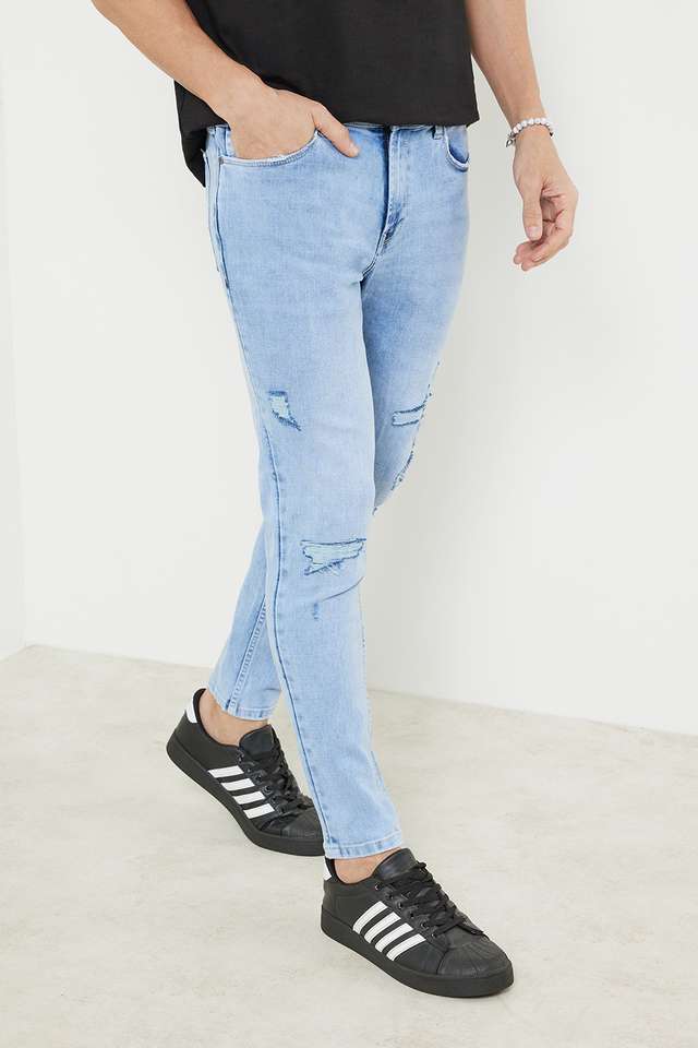 Mid-Wash-Cotton-Lycra-Tapered-Fit-Men-s-Jeans