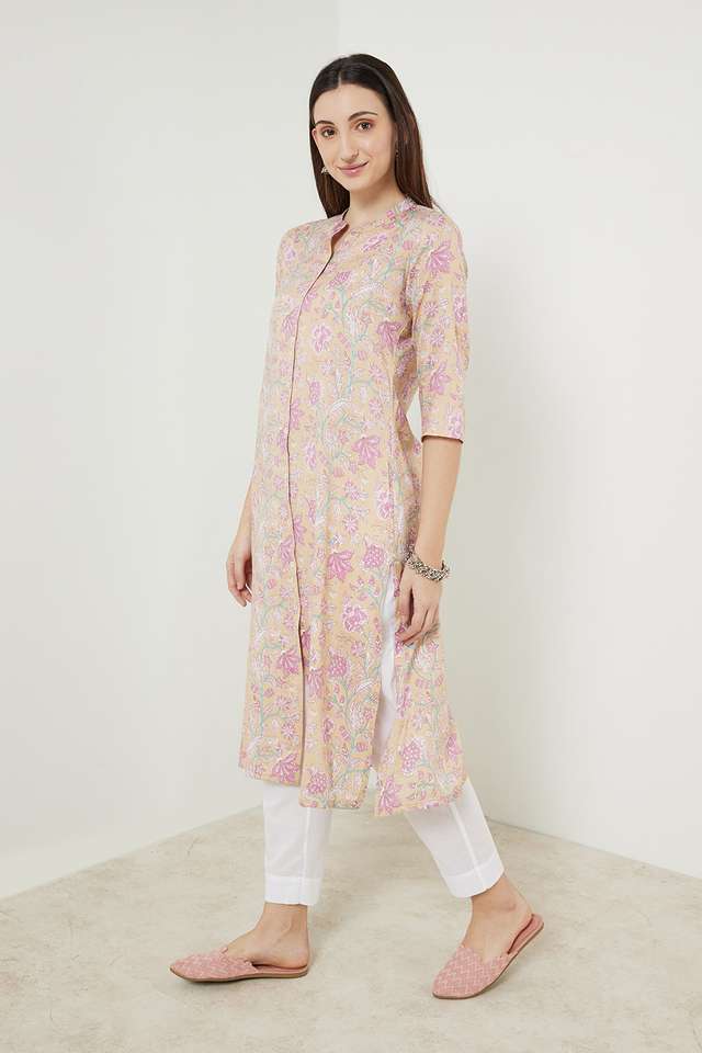 Printed-Rayon-Mandarin-Women-s-Straight-Kurta