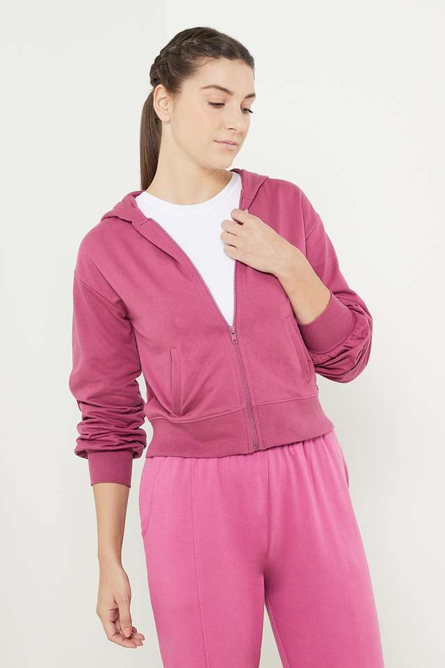 Solid-Hooded-Cotton-Women-Sweatshirt