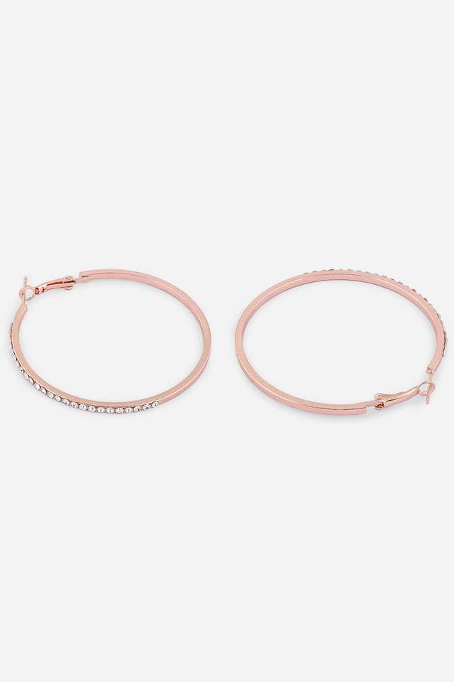 White-Rose-Gold-Plated-Cz-Stone-Studded-Party-Wear-Alloy-Hoop-Earrings-For-Women