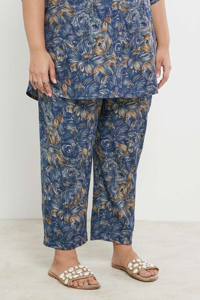 Plus-Size-Printed-Ankle-Length-Viscose-Blend-Women-s-Palazzo