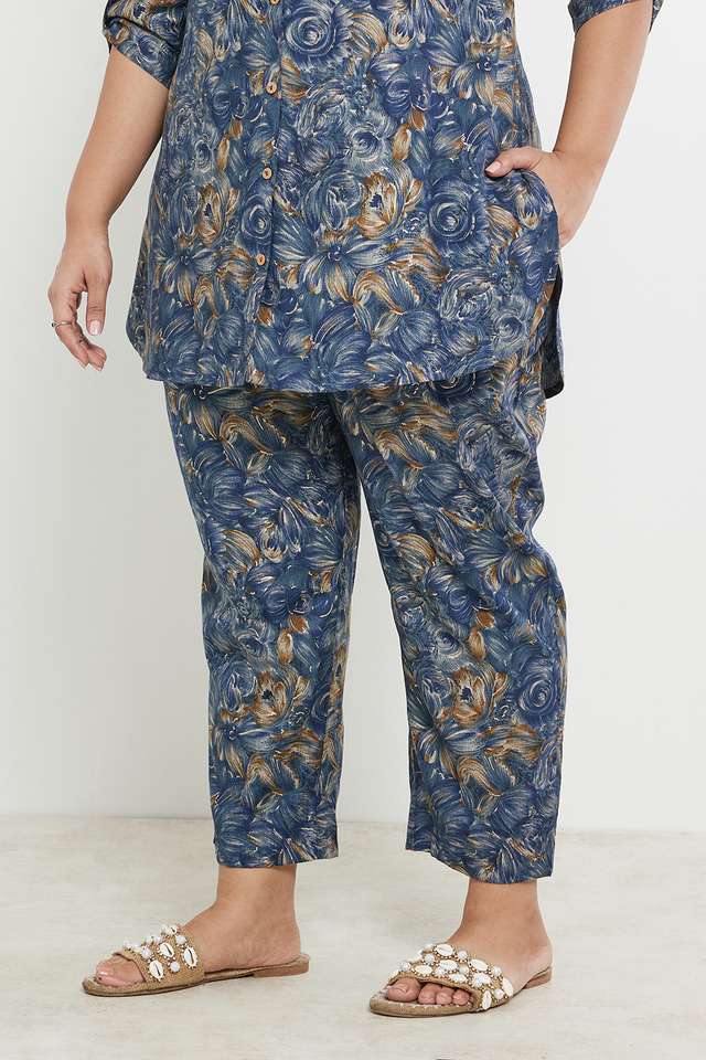 Plus-Size-Printed-Ankle-Length-Viscose-Blend-Women-s-Palazzo