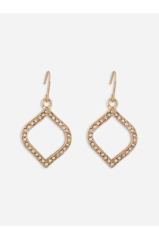 Gold-Plated-Asymmetric-Drop-Earrings-For-Women