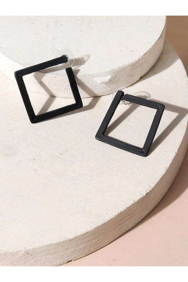 Alloy-Metal-Western-Push-Button-Clasp-Women-s-Earrings