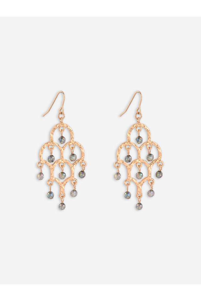 Gold-Plated-Laced-Drop-Earrings-For-Women