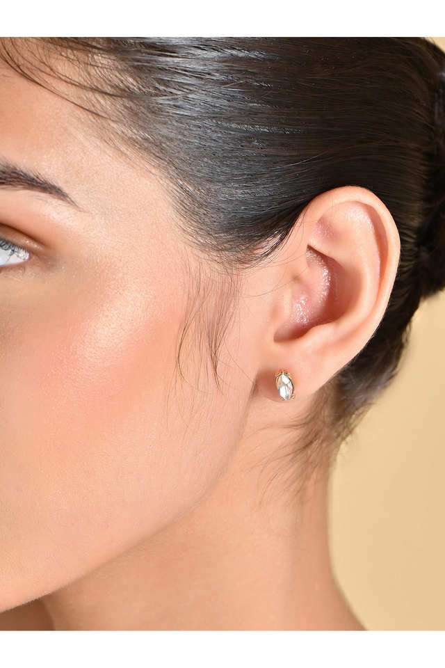 Alloy-Metal-Western-Push-Button-Clasp-Women-s-Earrings