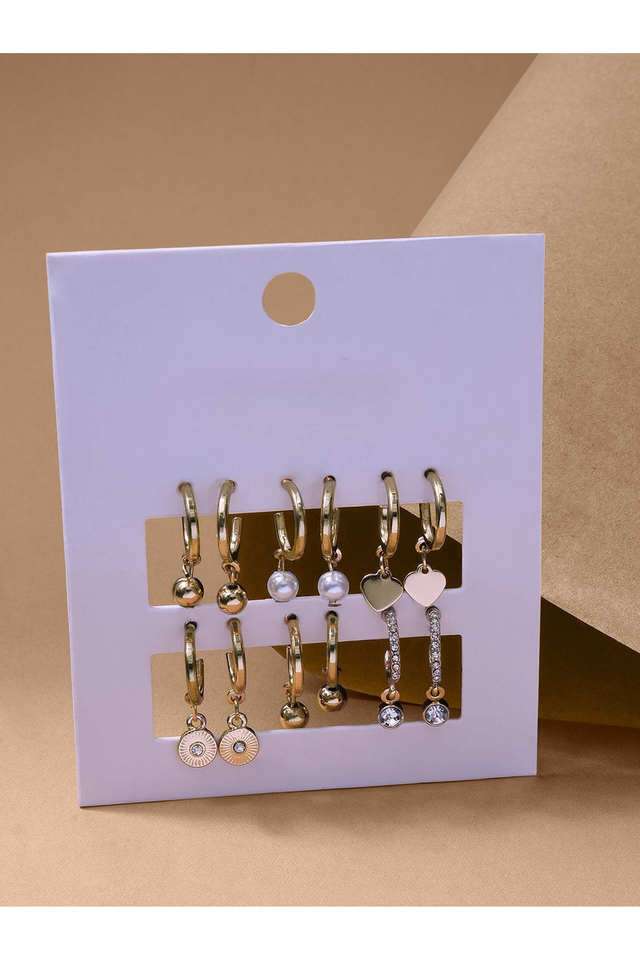 Alloy-Metal-Western-Push-Button-Clasp-Women-s-Earrings