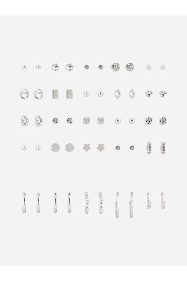 Alloy-Metal-Western-Push-Button-Clasp-Women-s-Earrings