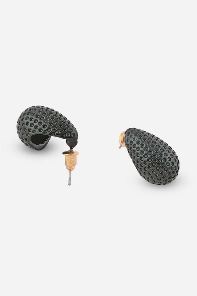 Black-Teardrop-Stud-Earrings-for-Women