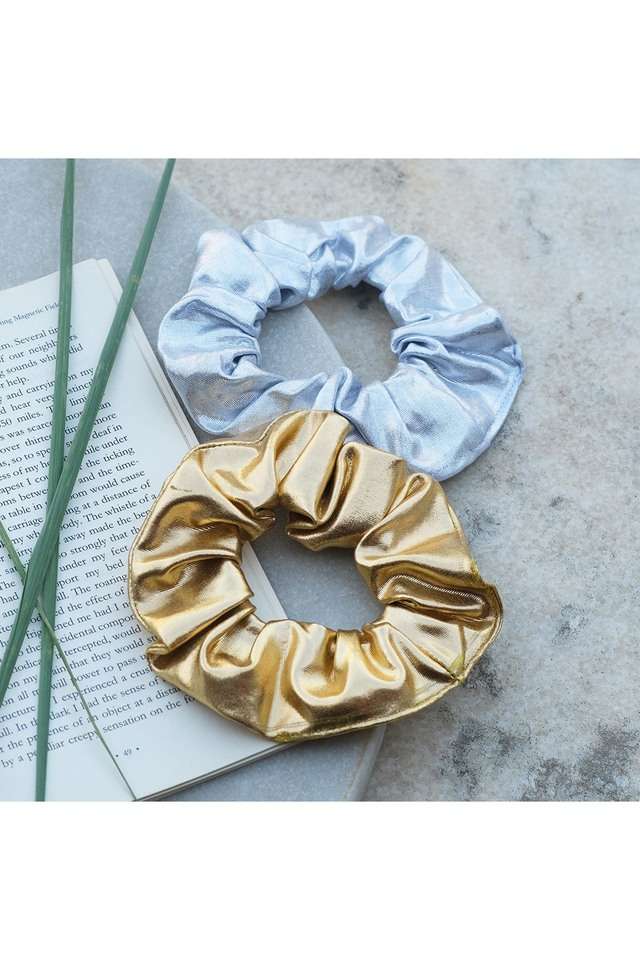 Oversized-Multicolor-Metallic-Silk-Scrunchie-Hair-Ties---Set-Of-2
