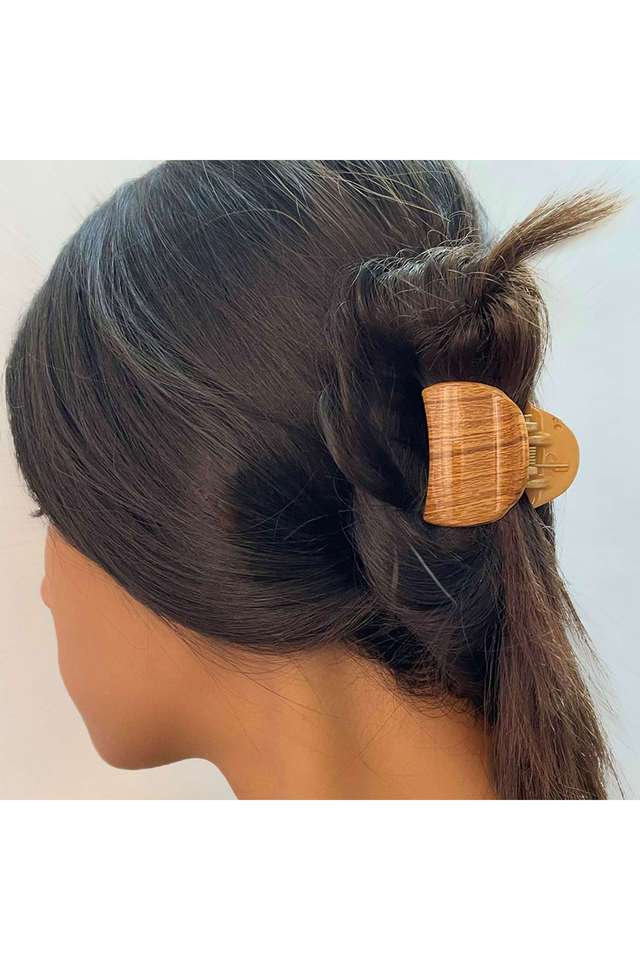 Set-Of-Two-Gold-Beige-Satin-Scrunchie-Western-Hair-Tie-&-Hair-Clutch
