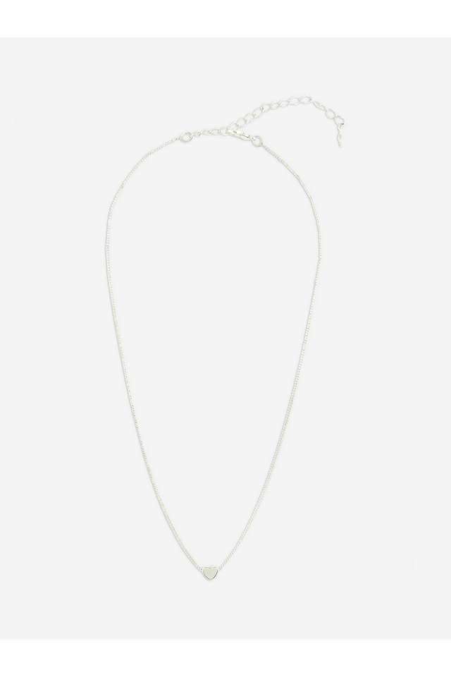 Silver-Plated-White-Stone-Pendant-Chain