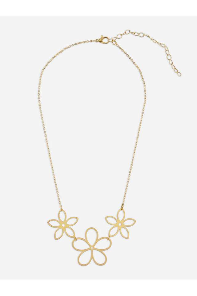 Gold-Plated-Floral-Shaped-Necklace