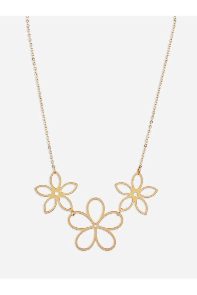 Gold-Plated-Floral-Shaped-Necklace