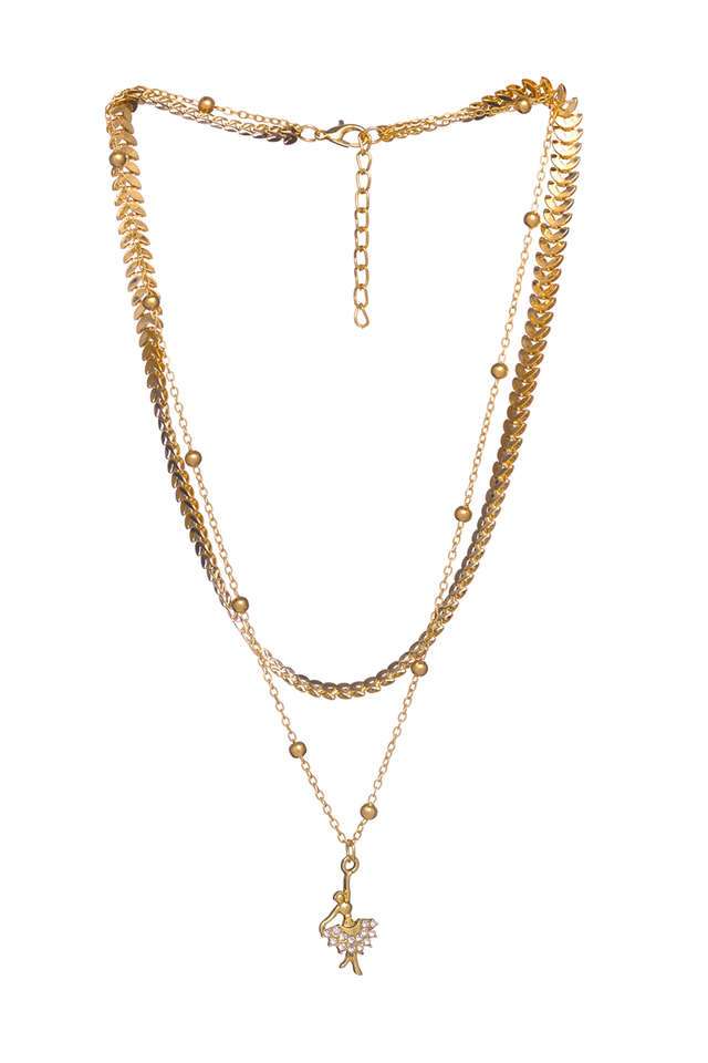 Two-Layered-Gold-Necklace-With-Ballerina-Pendant-And-Diamonti