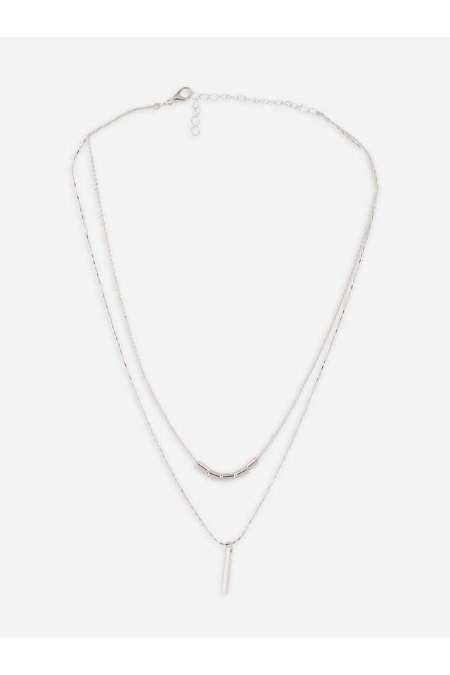 Silver-Toned-Silver-Plated-Open-Necklace