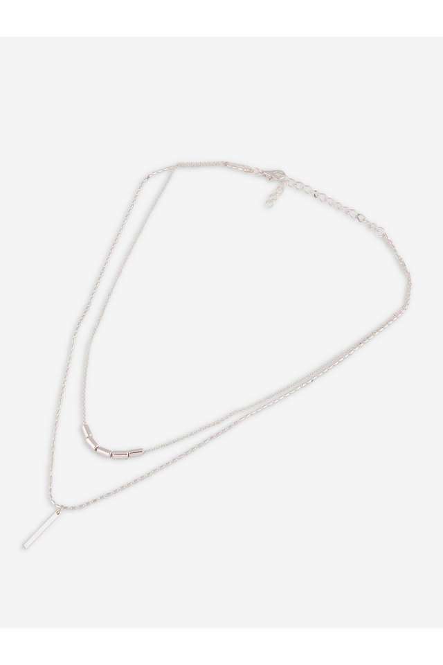 Silver-Toned-Silver-Plated-Open-Necklace