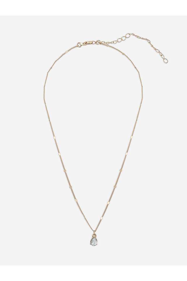 Gold-Plated-Cubic-Zirconia-Layered-Necklace