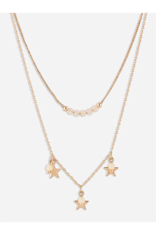 Gold-Plated-Star-Shaped-Charm-Layered-Necklace
