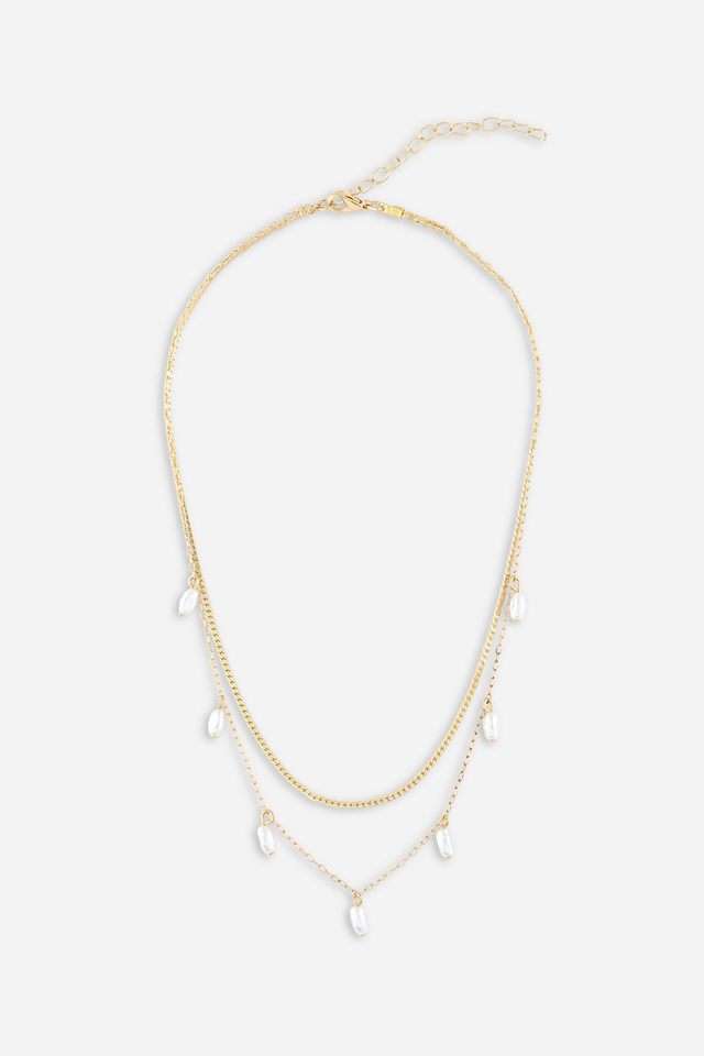 Gold-Plated-2-Layered-Charm-Necklace