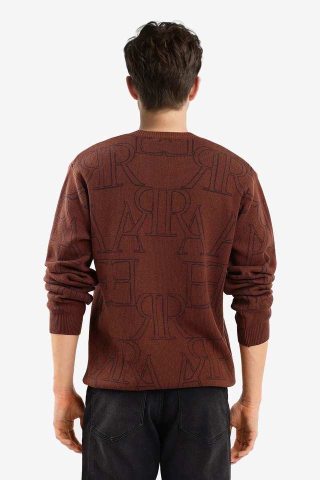 Solid-Cotton-Round-Neck-Men-s-Sweater