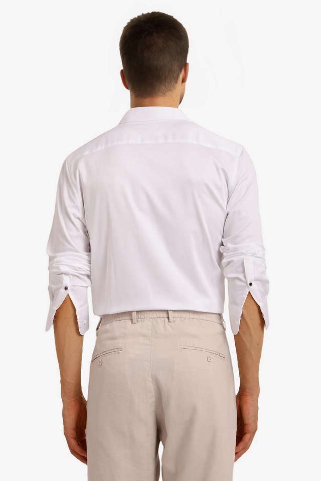 Solid-Cotton-Regular-Fit-Men-s-Casual-Wear-Shirt