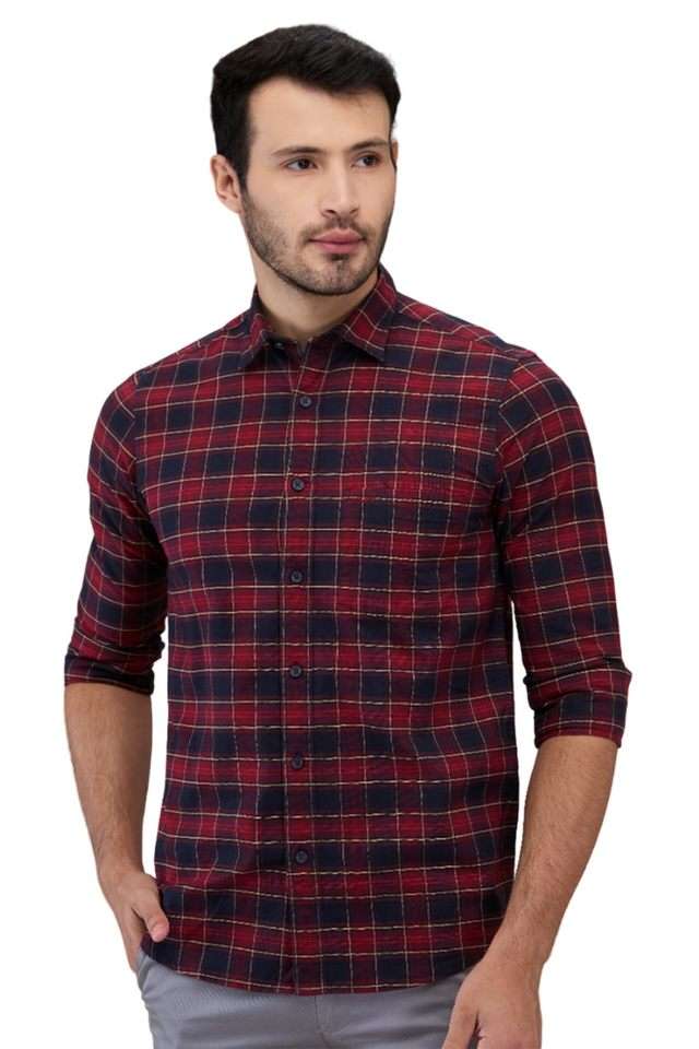 Checks-Cotton-Regular-Fit-Men-s-Casual-Wear-Shirt