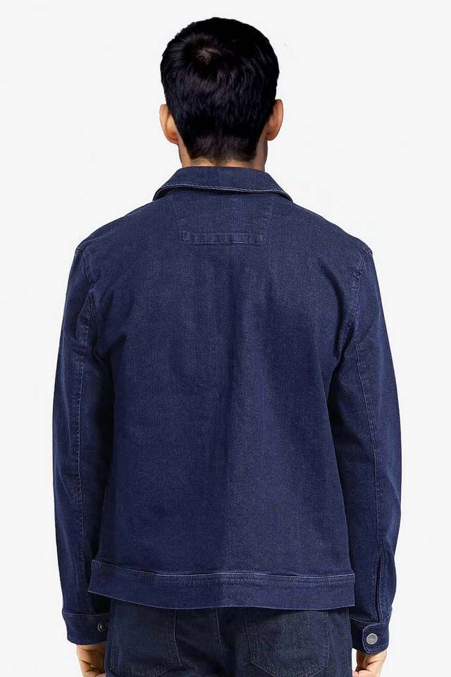 Solid-Denim-Regular-Fit-Men-s-Casual-Jacket