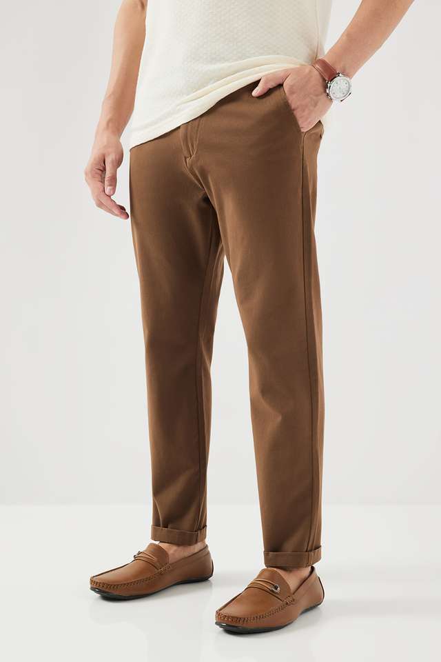 Solid-Cotton-Blend-Slim-Fit-Men-s-Casual-Wear-Chinos