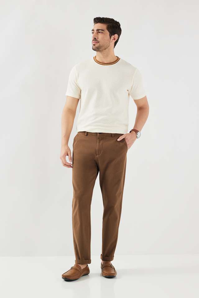 Solid-Cotton-Blend-Slim-Fit-Men-s-Casual-Wear-Chinos