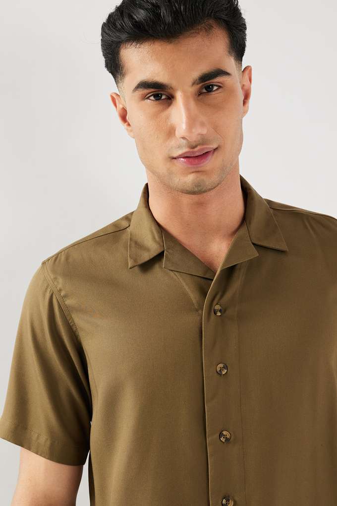 Solid-Lyocell-Slim-Fit-Men-s-Casual-Wear-Shirt