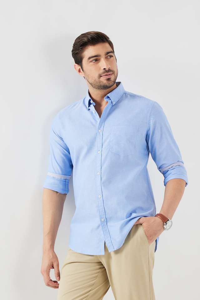 Solid-Cotton-Slim-Fit-Men-s-Casual-Wear-Shirt