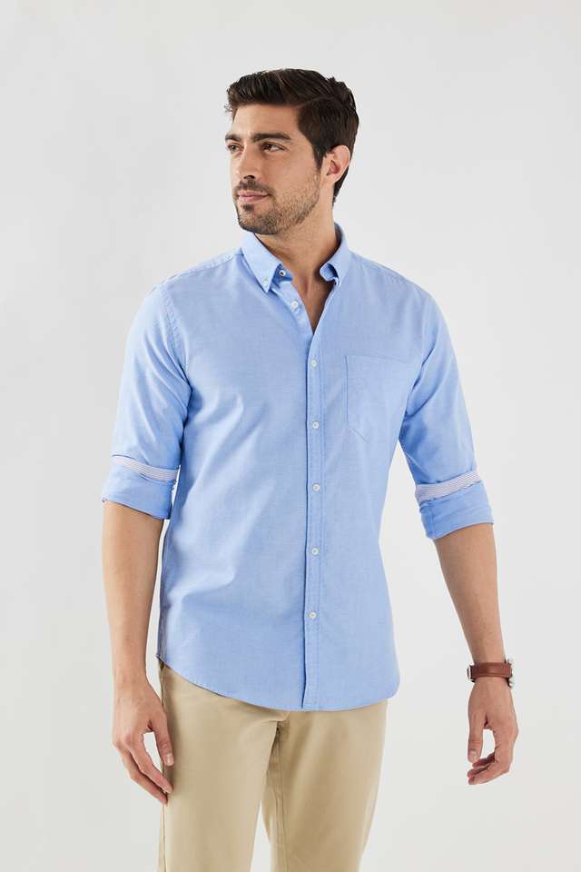 Solid-Cotton-Slim-Fit-Men-s-Casual-Wear-Shirt