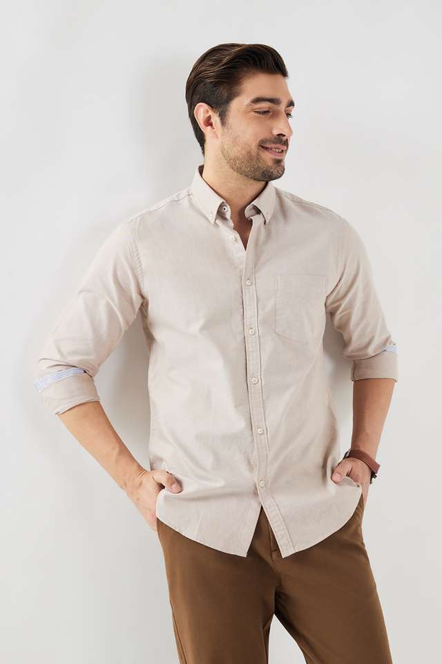 Solid-Cotton-Slim-Fit-Men-s-Casual-Wear-Shirt