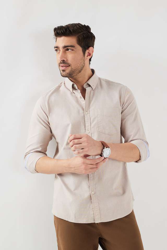 Solid-Cotton-Slim-Fit-Men-s-Casual-Wear-Shirt