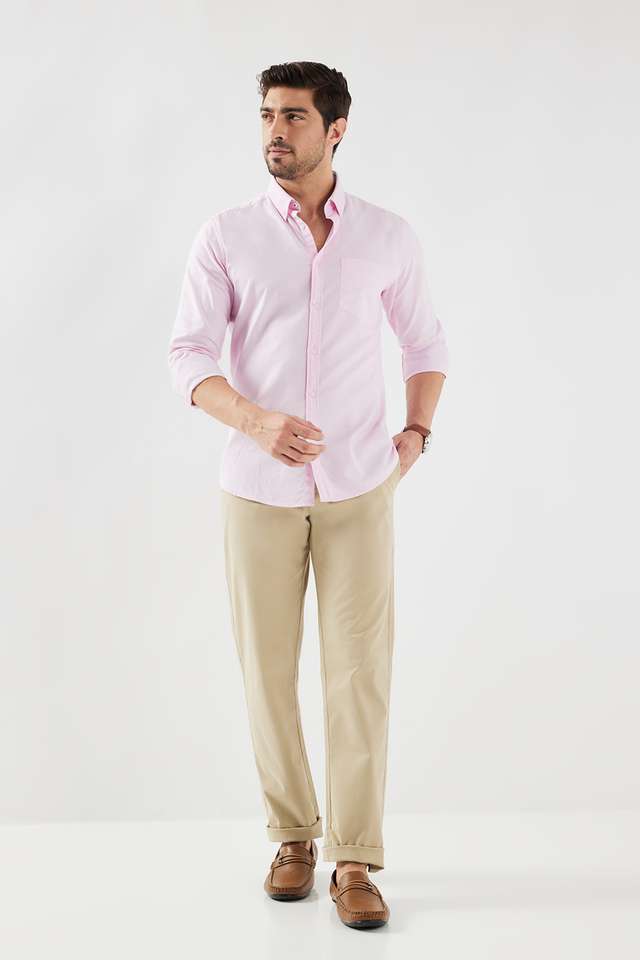 Solid-Cotton-Slim-Fit-Men-s-Casual-Wear-Shirt