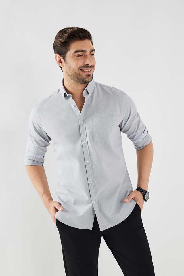 Solid-Cotton-Slim-Fit-Men-s-Casual-Wear-Shirt