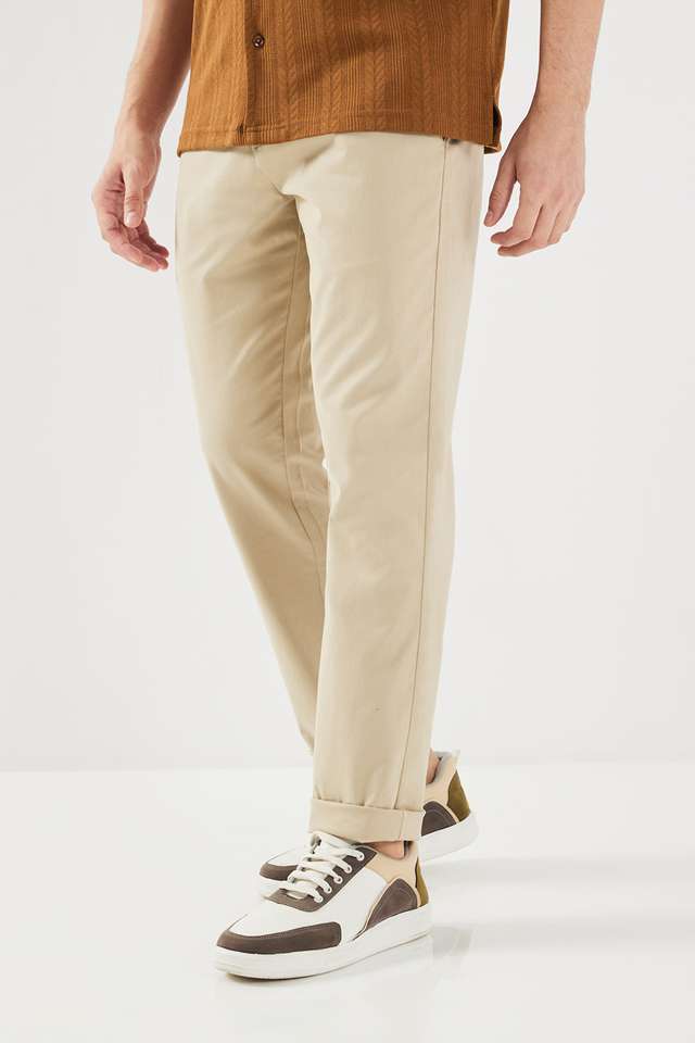 Solid-Cotton-Blend-Slim-Fit-Men-s-Casual-Wear-Chinos